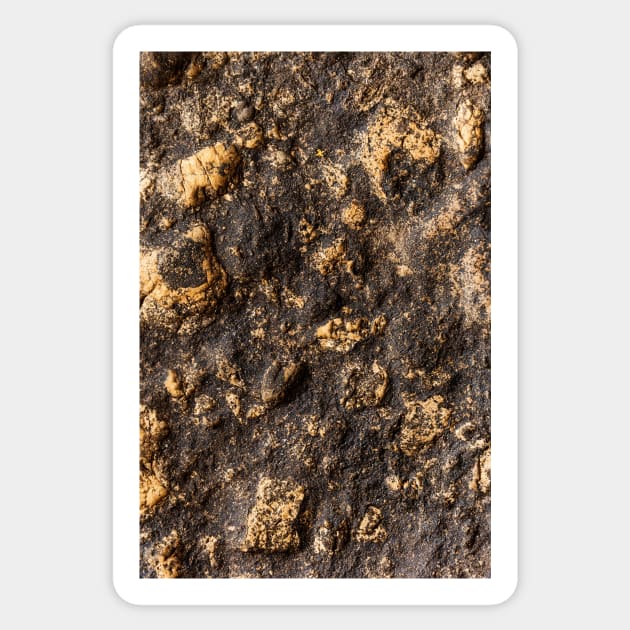 Black & Gold Volcanic Surface Sticker by textural